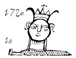 FIG. 40--The lord of the katun. (Chumayel MS.)